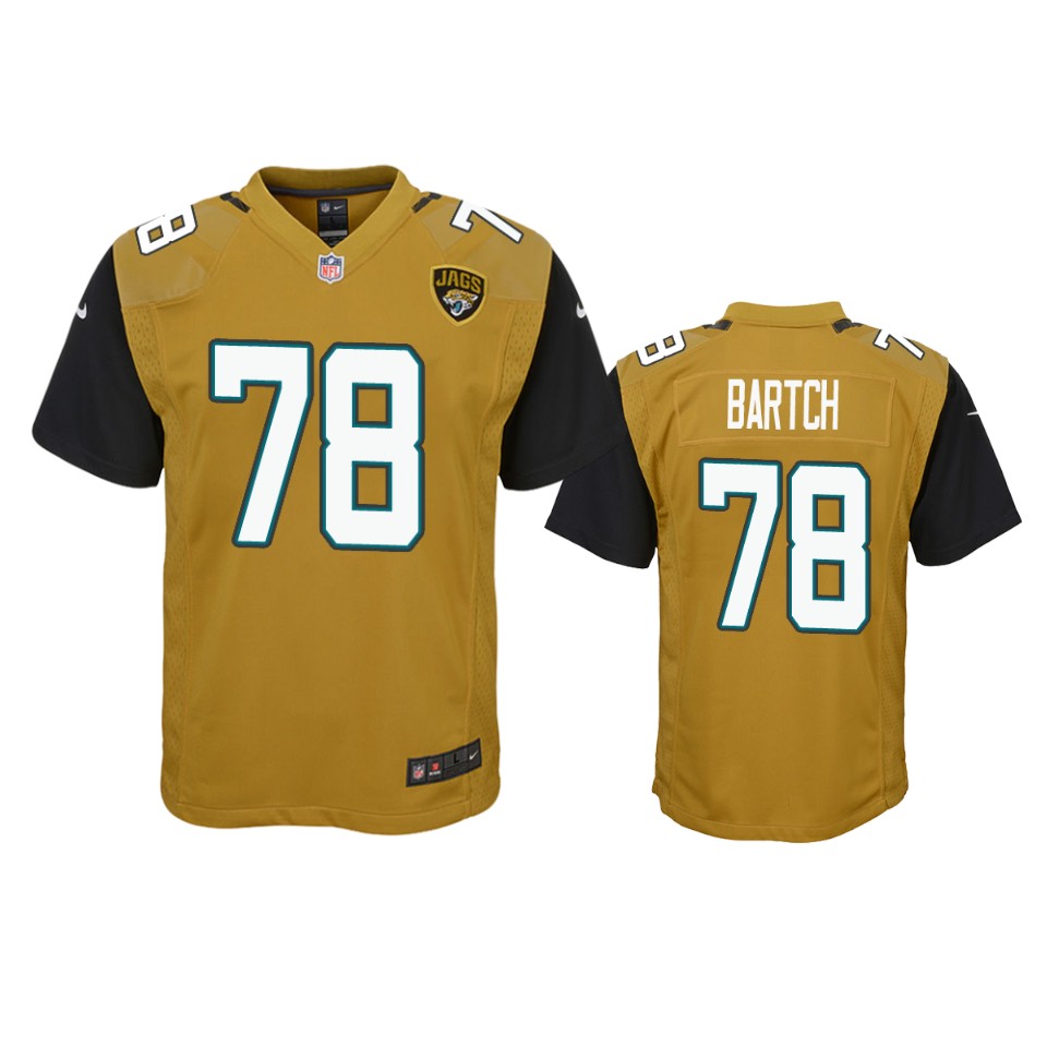 ben bartch jaguars gold color rush game jersey