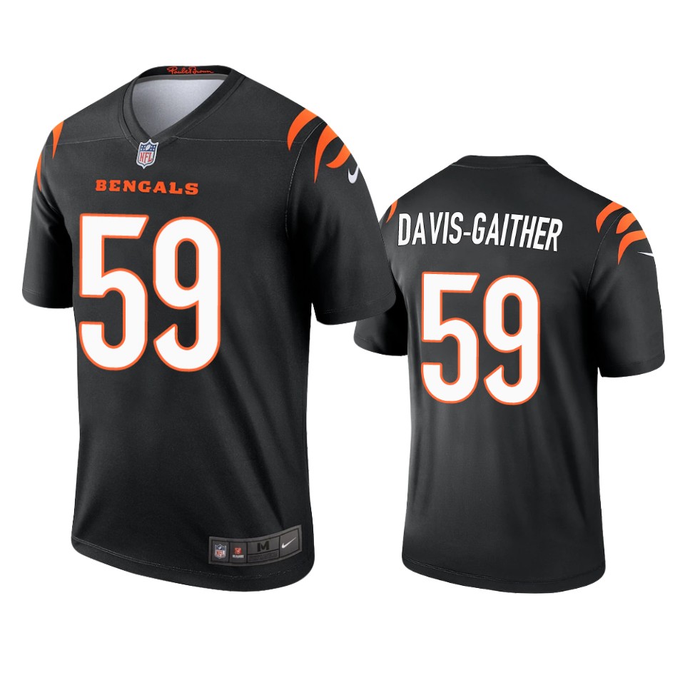 bengals akeem davis gaither black 2021 legend jersey