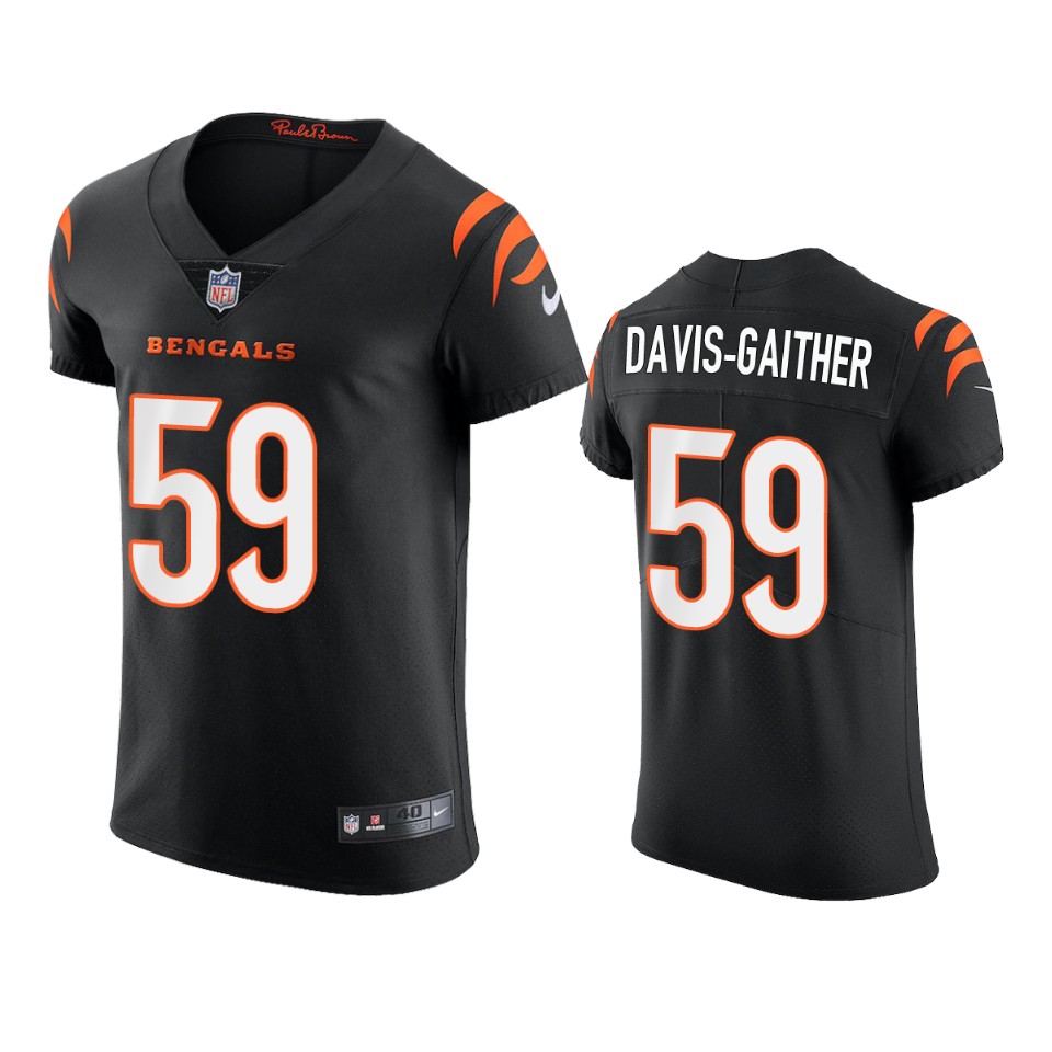 bengals akeem davis gaither black 2021 vapor elite jersey