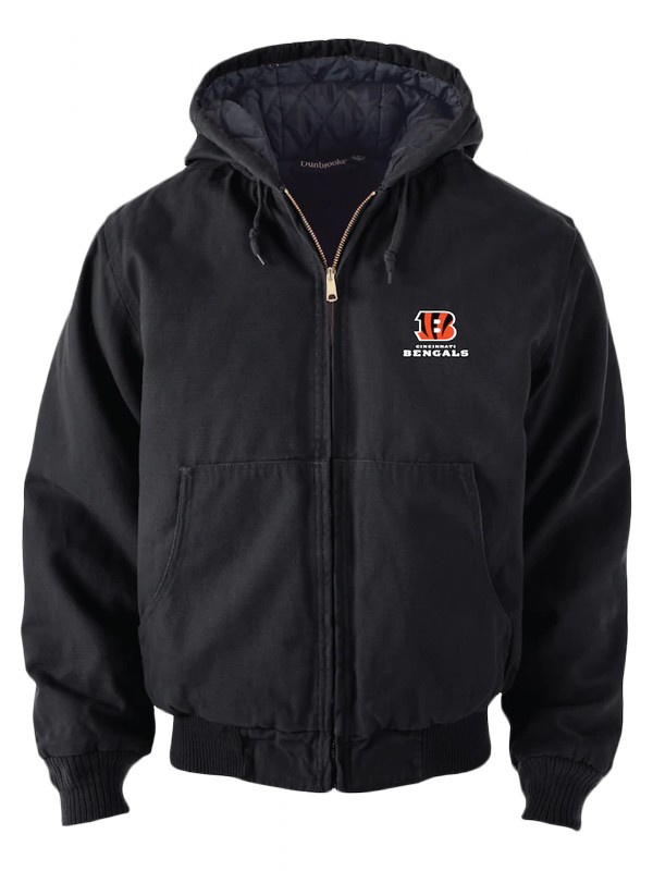 bengals black dakota hoodie full zip jacket