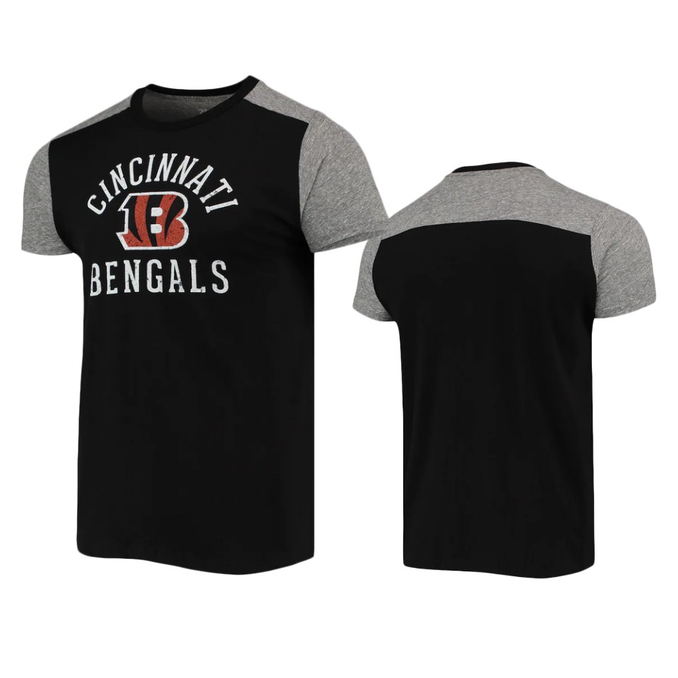 bengals black gray field goal slub t shirt