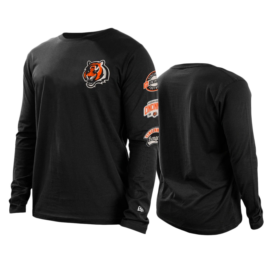 bengals black hype 2 hit long sleeve t shirt