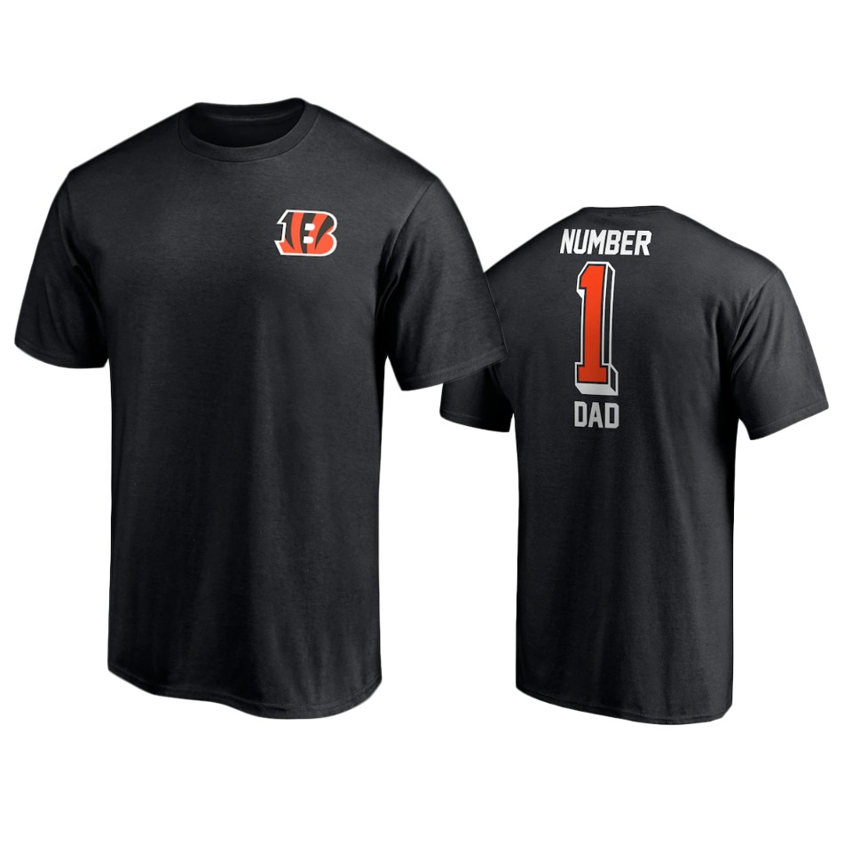 bengals black no. 1 dad t shirt