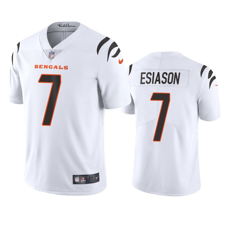 bengals boomer esiason white 2021 vapor limited jersey 1