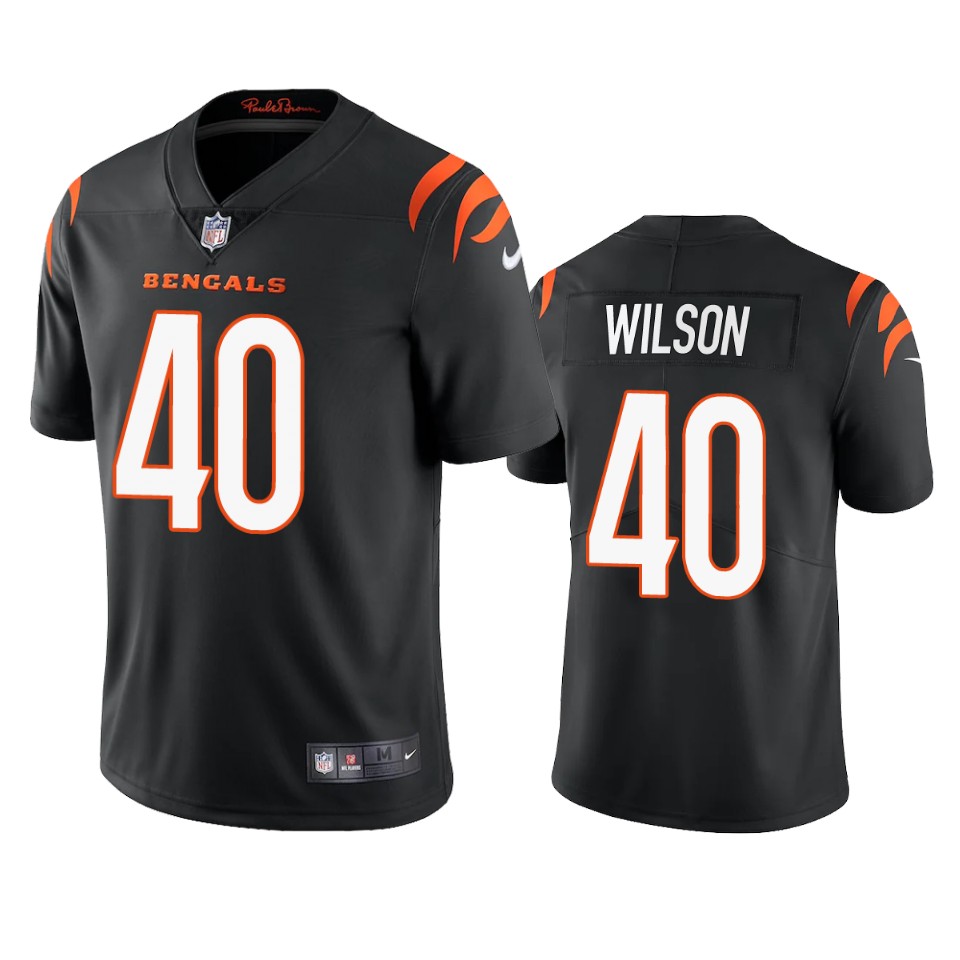 bengals brandon wilson black 2021 vapor limited jersey