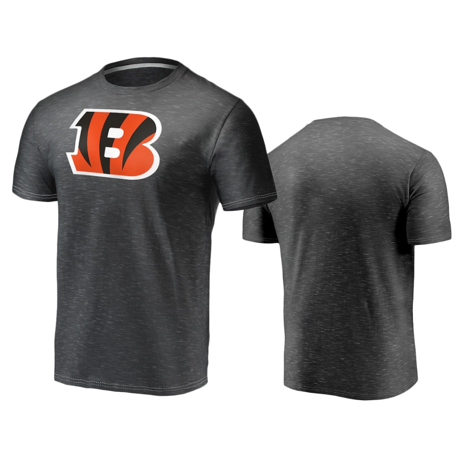 bengals charcoal space dye primary logo t shirt