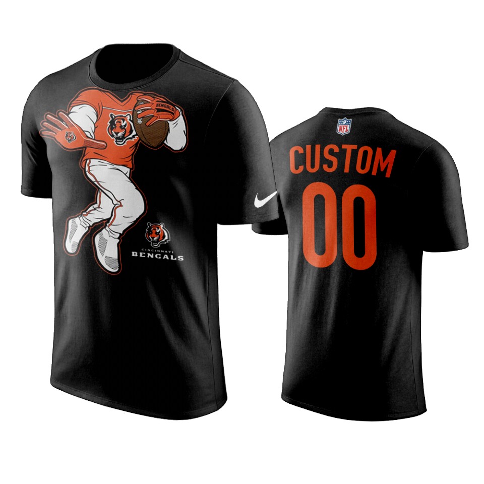 bengals custom black yard rush ii t shirt