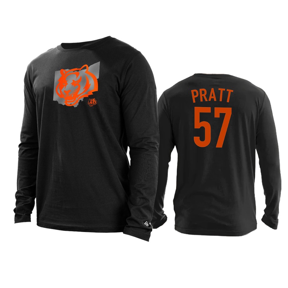 bengals germaine pratt black state long sleeve t shirt