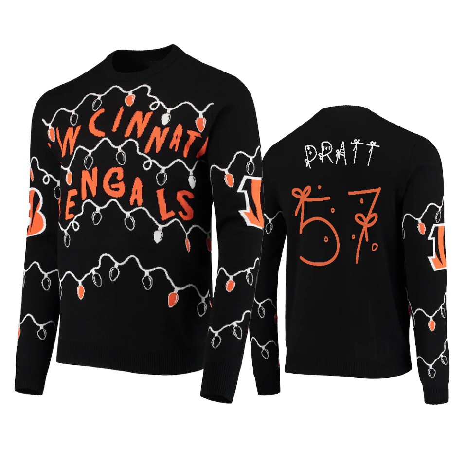 bengals germaine pratt black ugly christmas gifts sweater