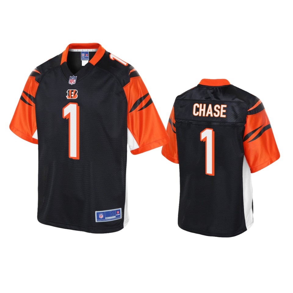 bengals ja'marr chase black pro line jersey