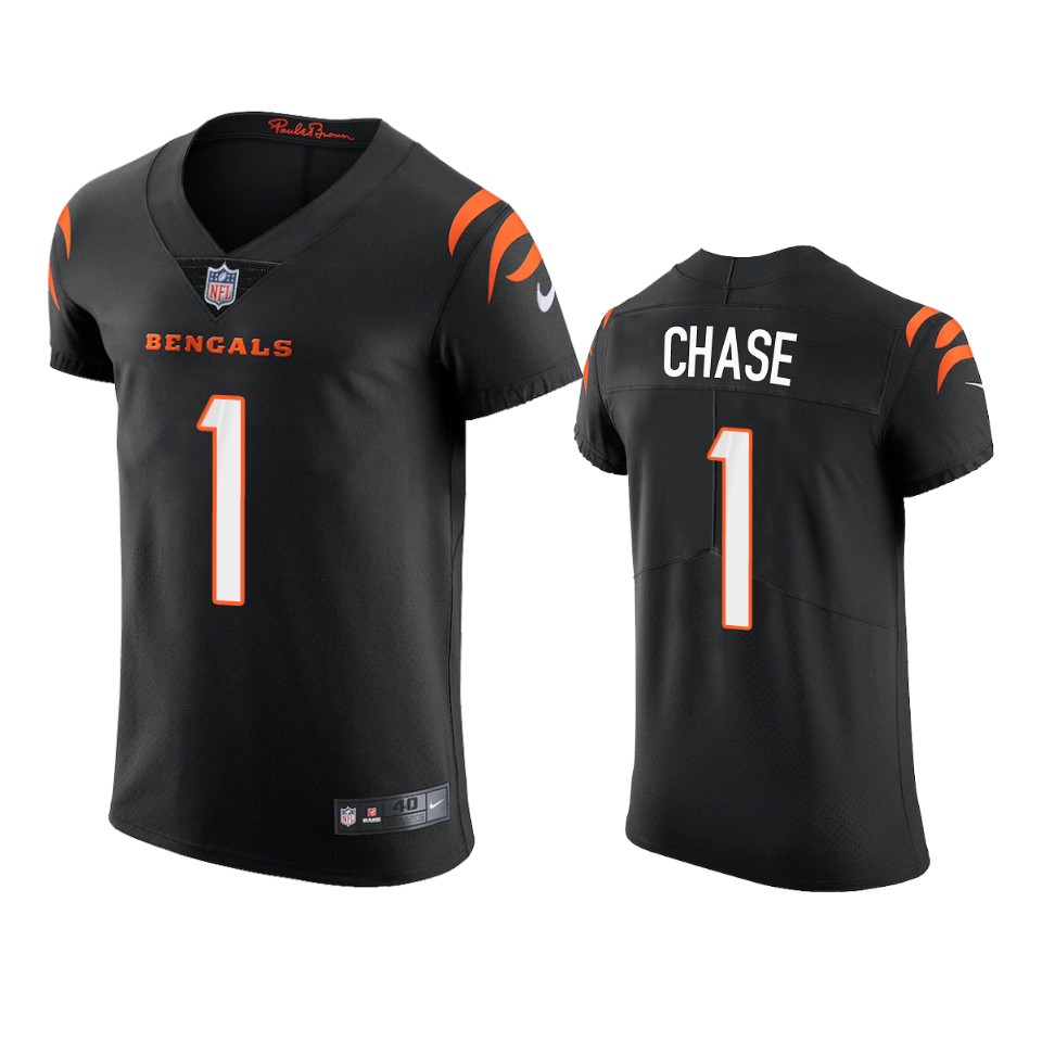 bengals ja'marr chase black vapor elite jersey