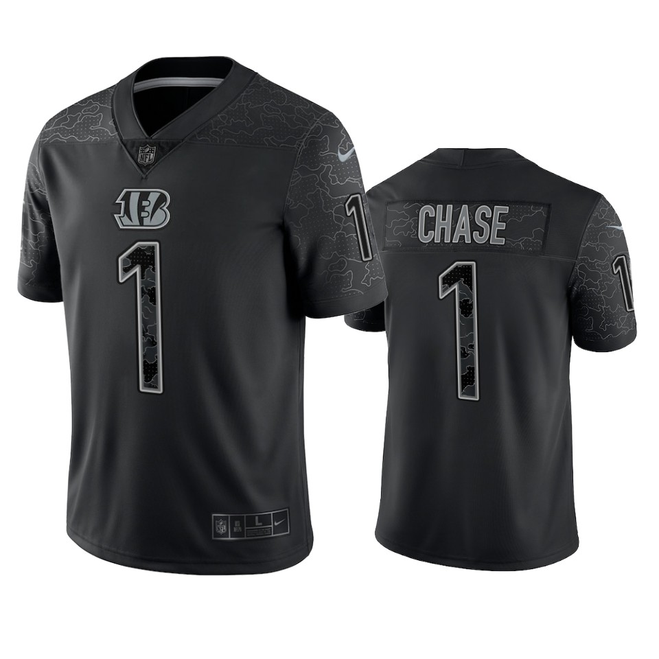 bengals ja'marr chase black vapor jersey