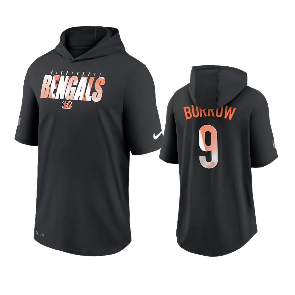 bengals joe burrow black sideline playbook hoodie t shirt