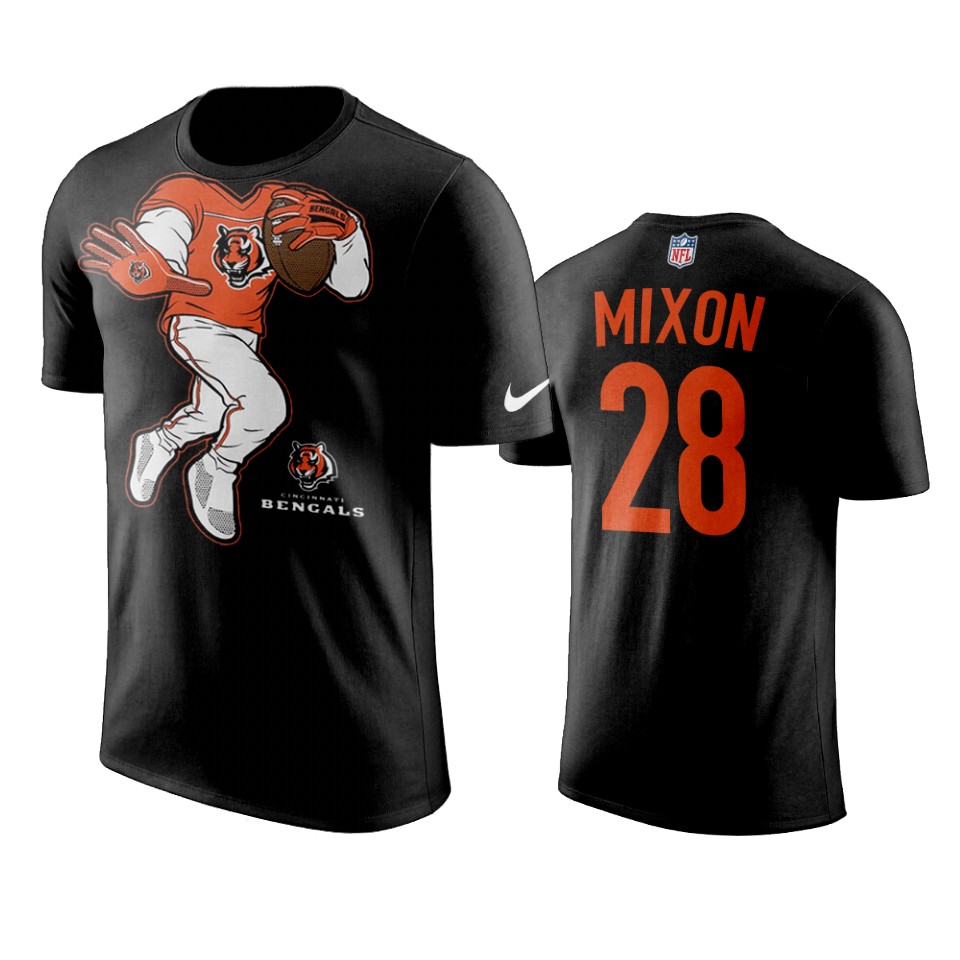 bengals joe mixon black yard rush ii t shirt