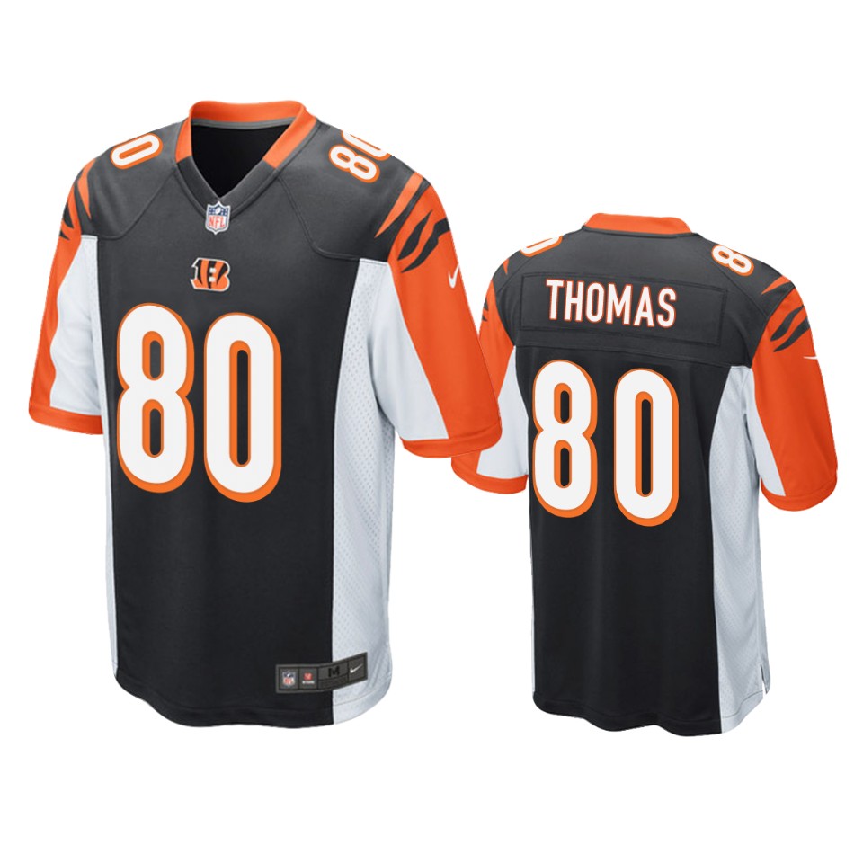 bengals mike thomas black game jersey