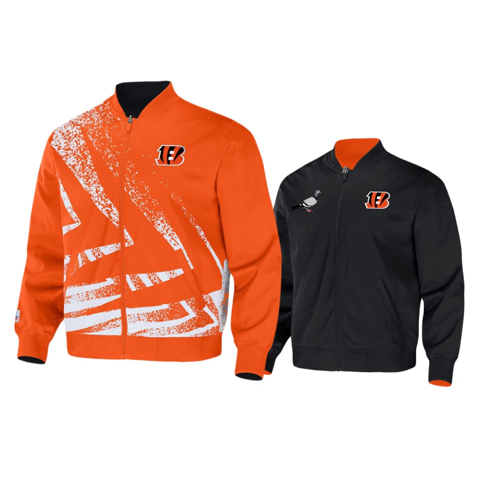 bengals orange staple reversible core jacket