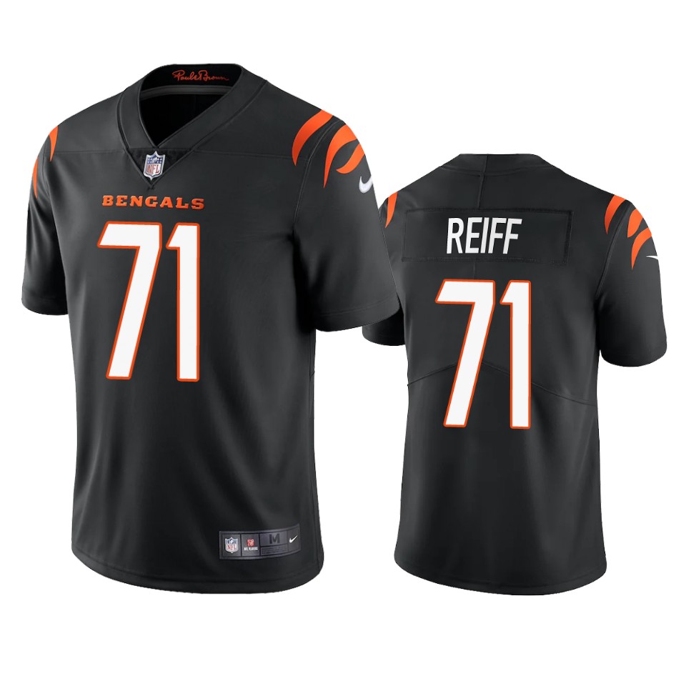 bengals riley reiff black vapor jersey