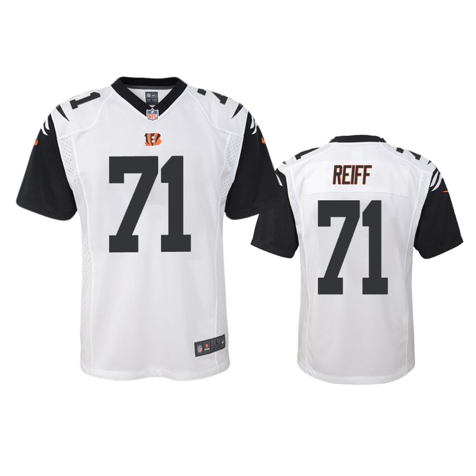 bengals riley reiff color rush game white jersey