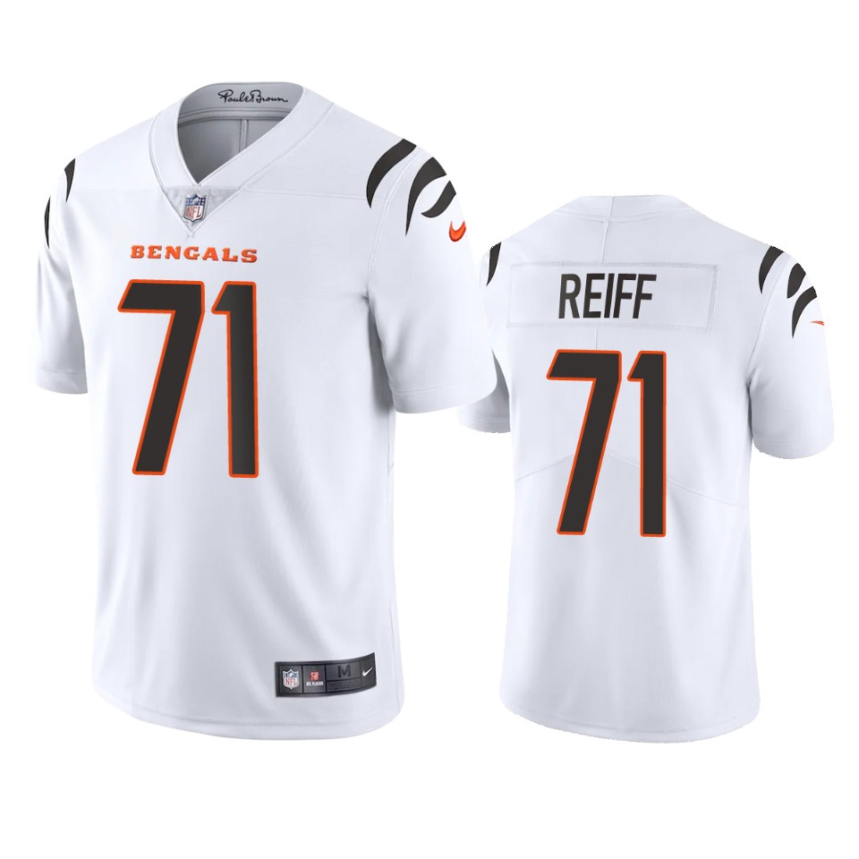 bengals riley reiff white vapor jersey