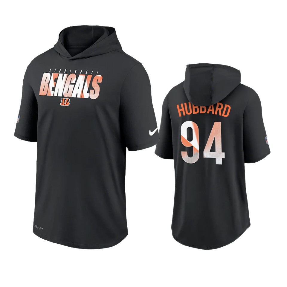 bengals sam hubbard black sideline playbook hoodie t shirt