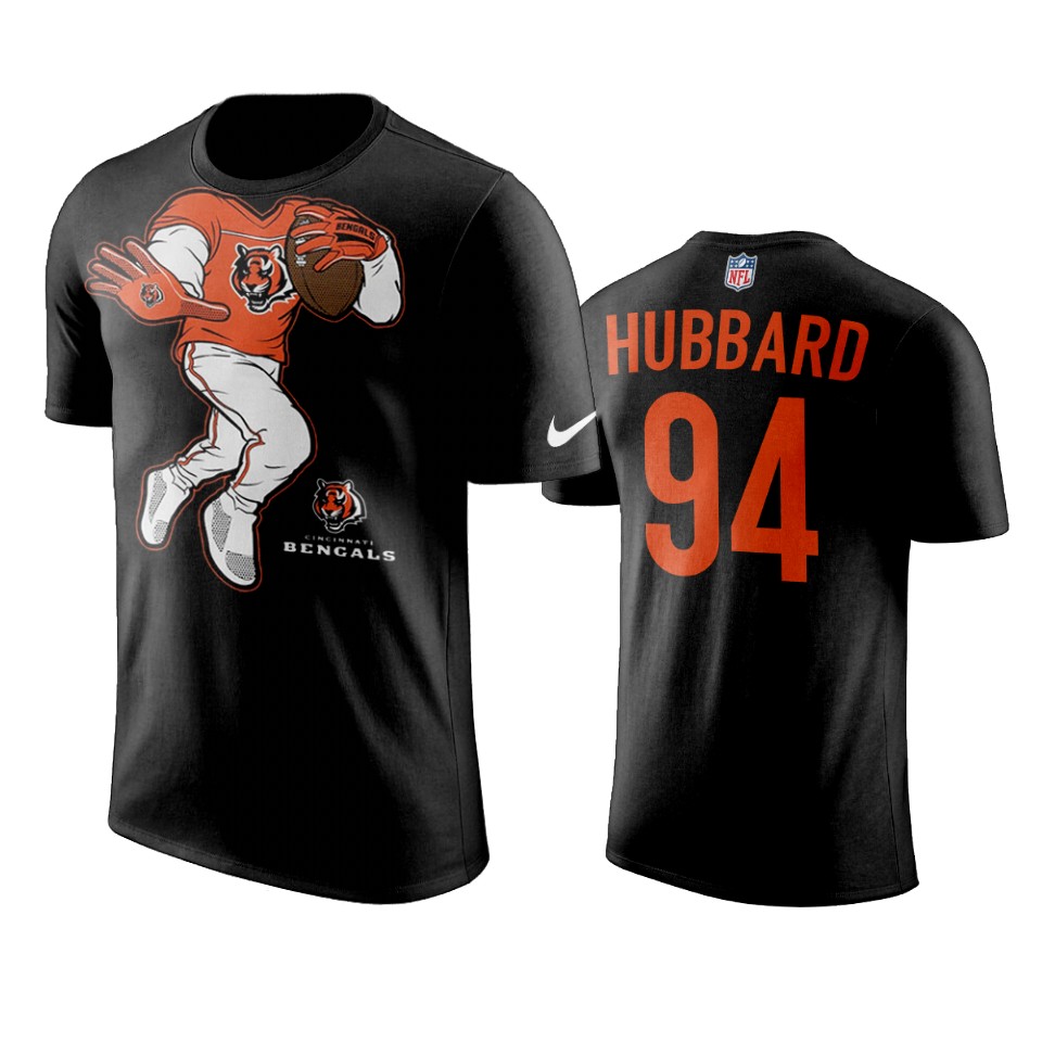 bengals sam hubbard black yard rush ii t shirt