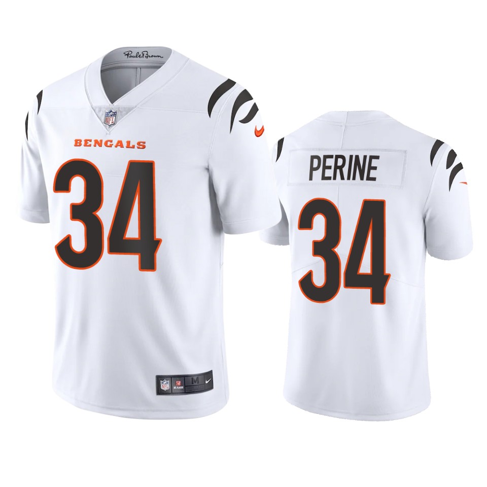 bengals samaje perine white 2021 vapor limited jersey