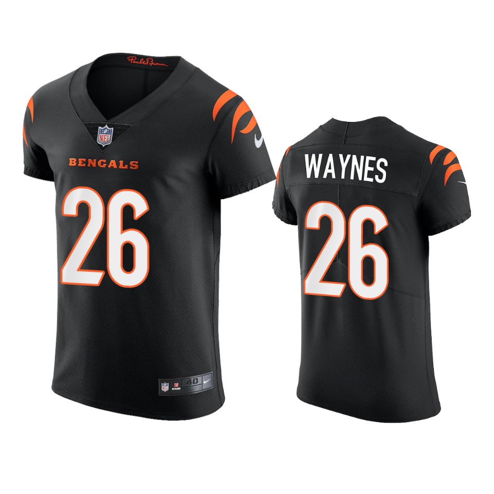 bengals trae waynes black 2021 vapor elite jersey