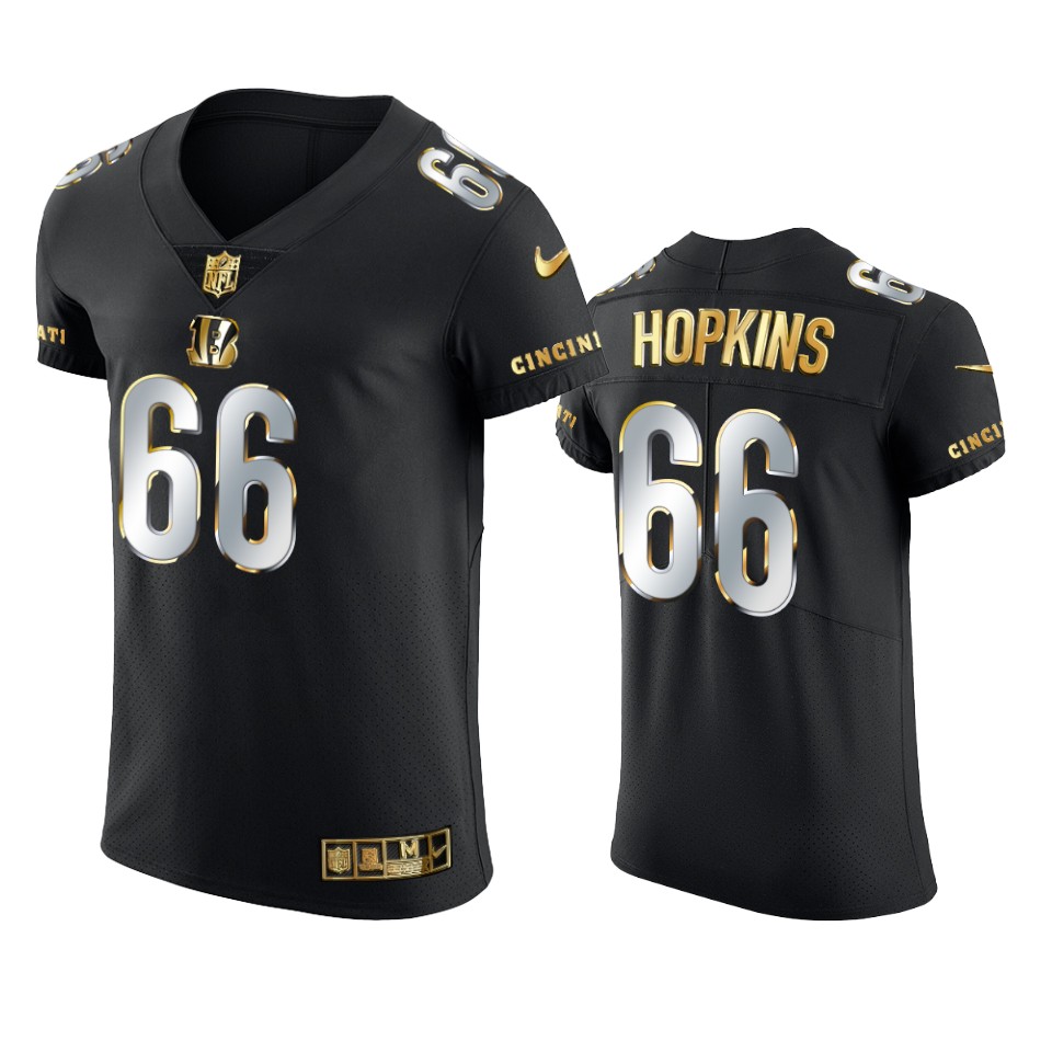 bengals trey hopkins black golden edition elite jersey