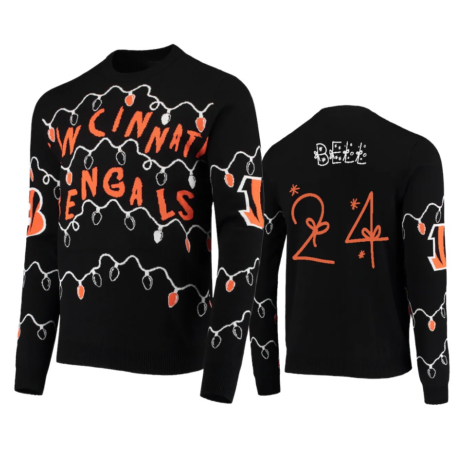 bengals vonn bell black ugly christmas gifts sweater