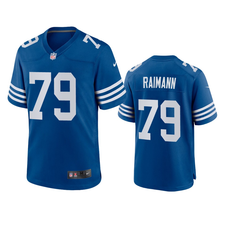 bernhard raimann colts royal alternate game jersey