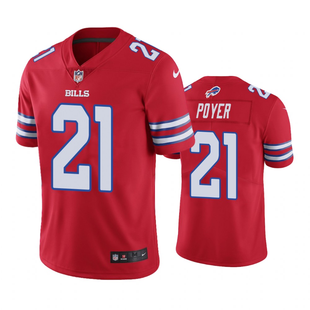 bills 21 jordan poyer red color rush limited jersey