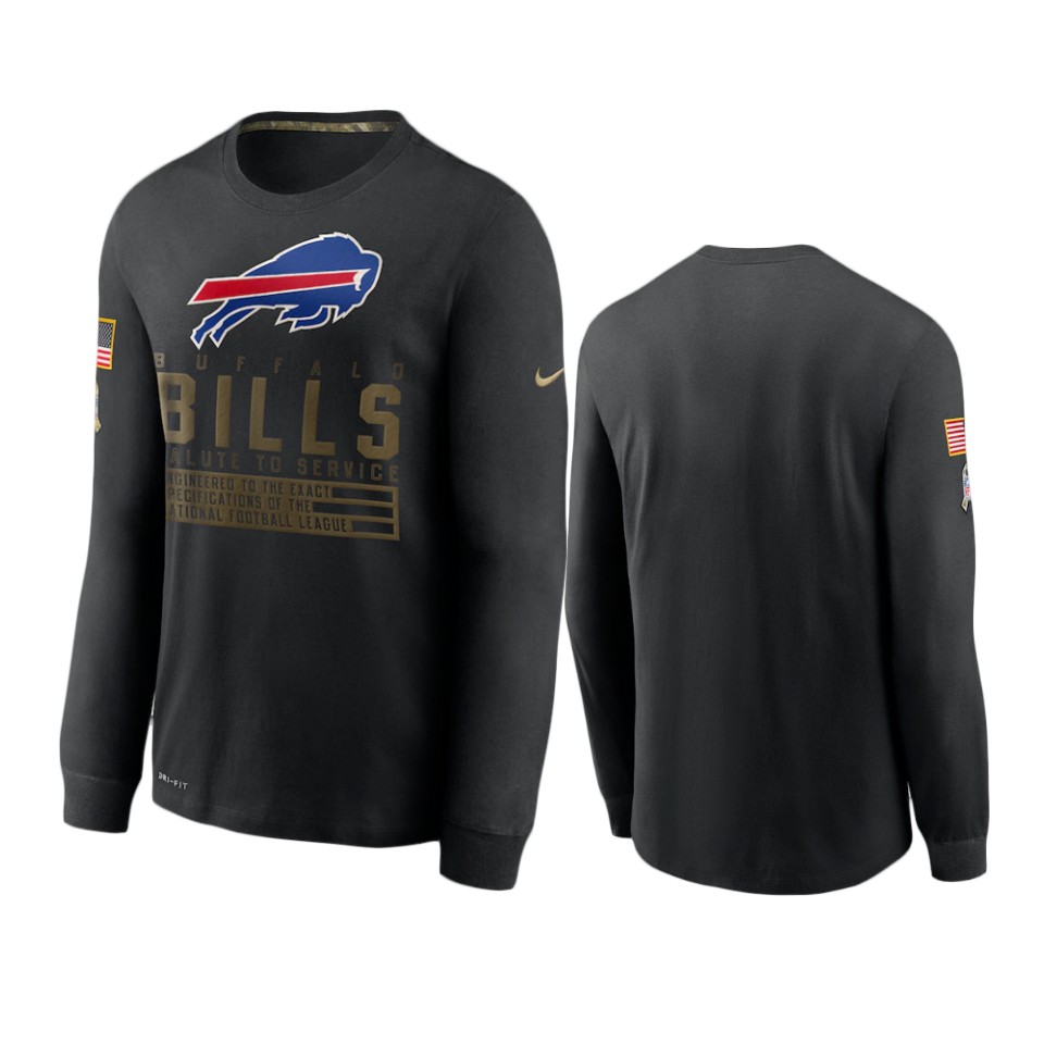 bills black 2020 salute to service sideline performance long sleeve t shirt