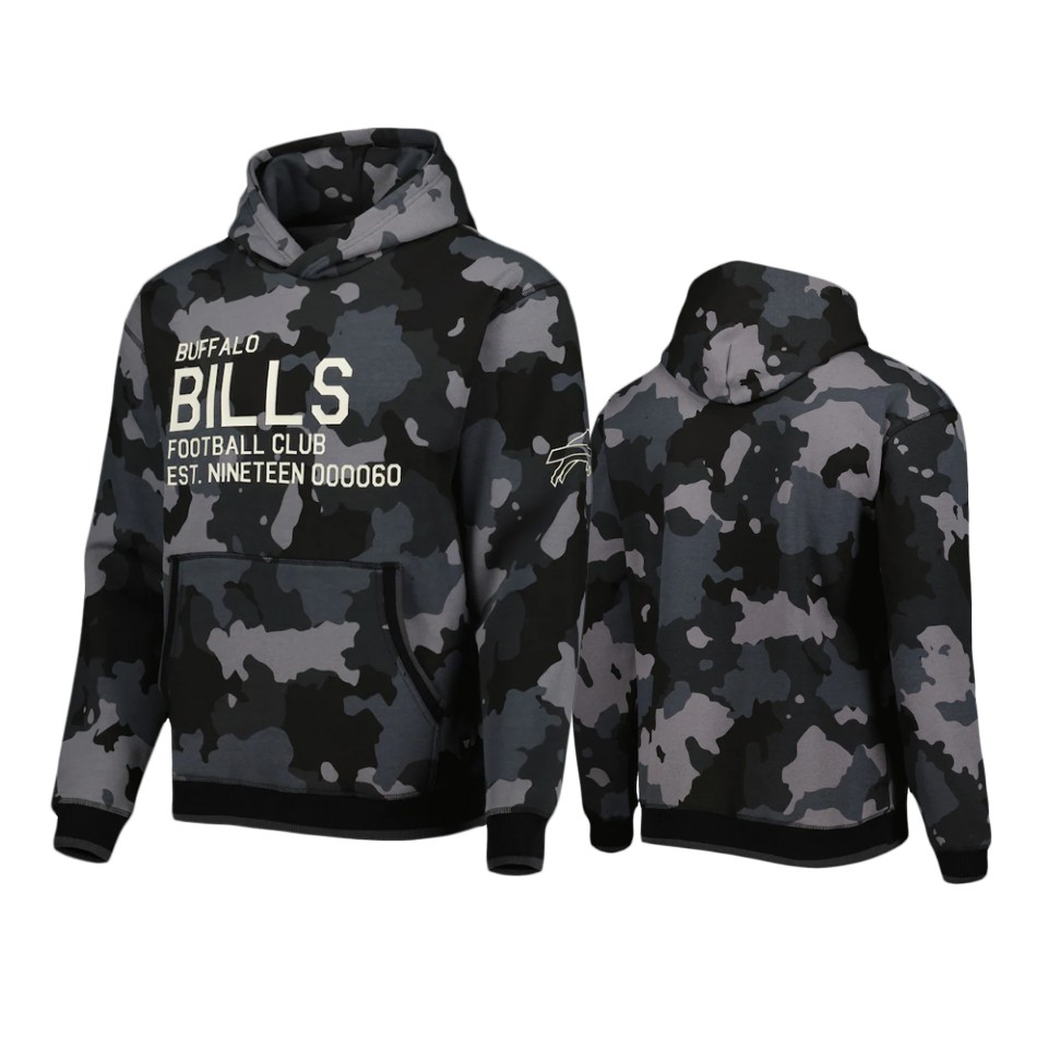 bills black camo pullover hoodie