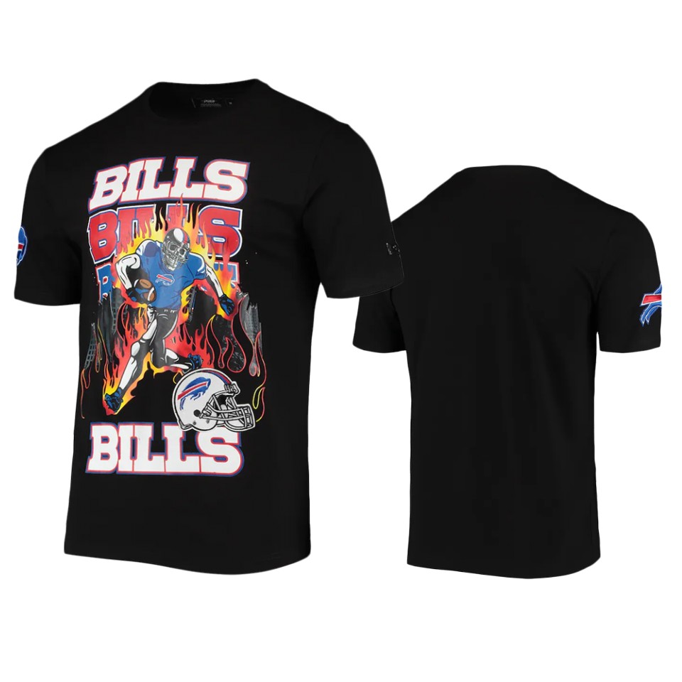 bills black skeleton pro standard t shirt