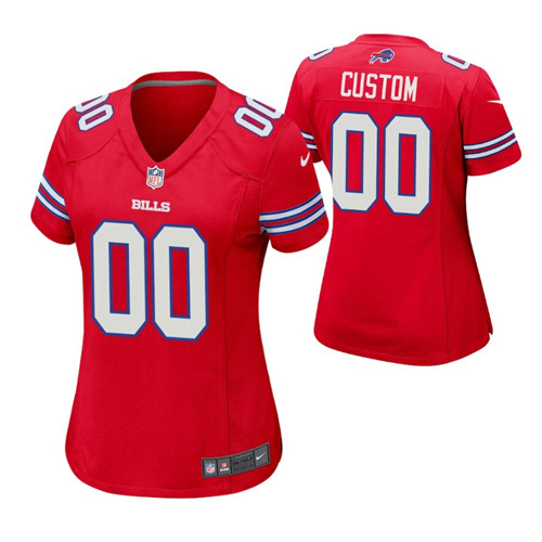 bills-custom-game-women's-jersey-red