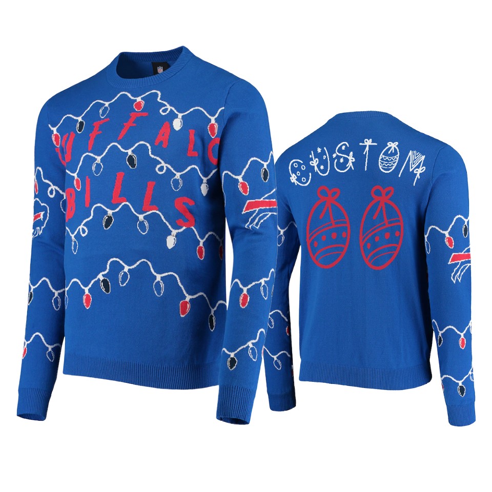 bills custom royal 2020 christmas gifts light up sweater