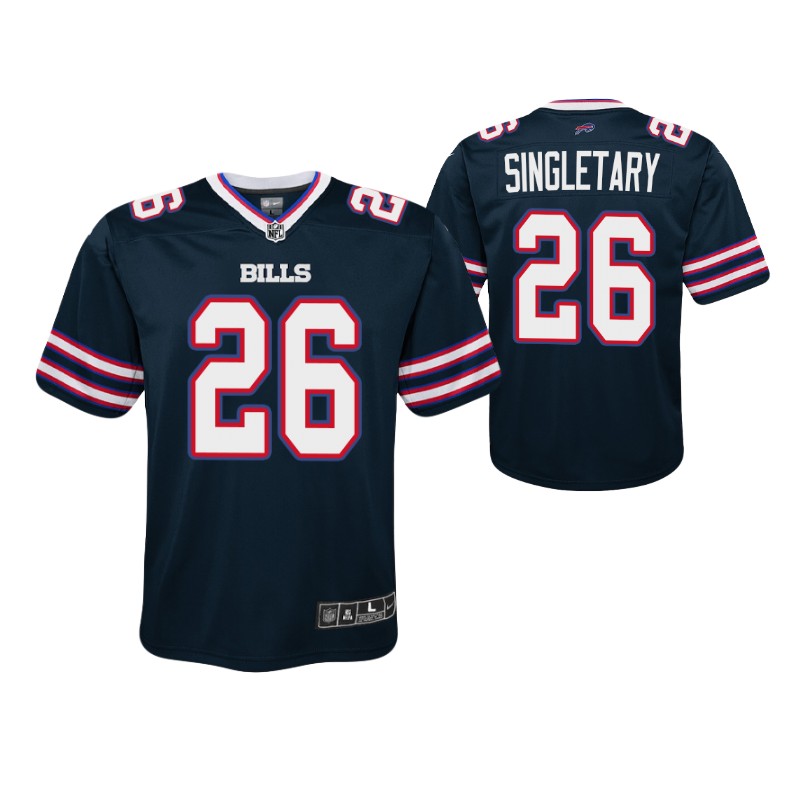 bills devin singletary inverted game youth jersey navy