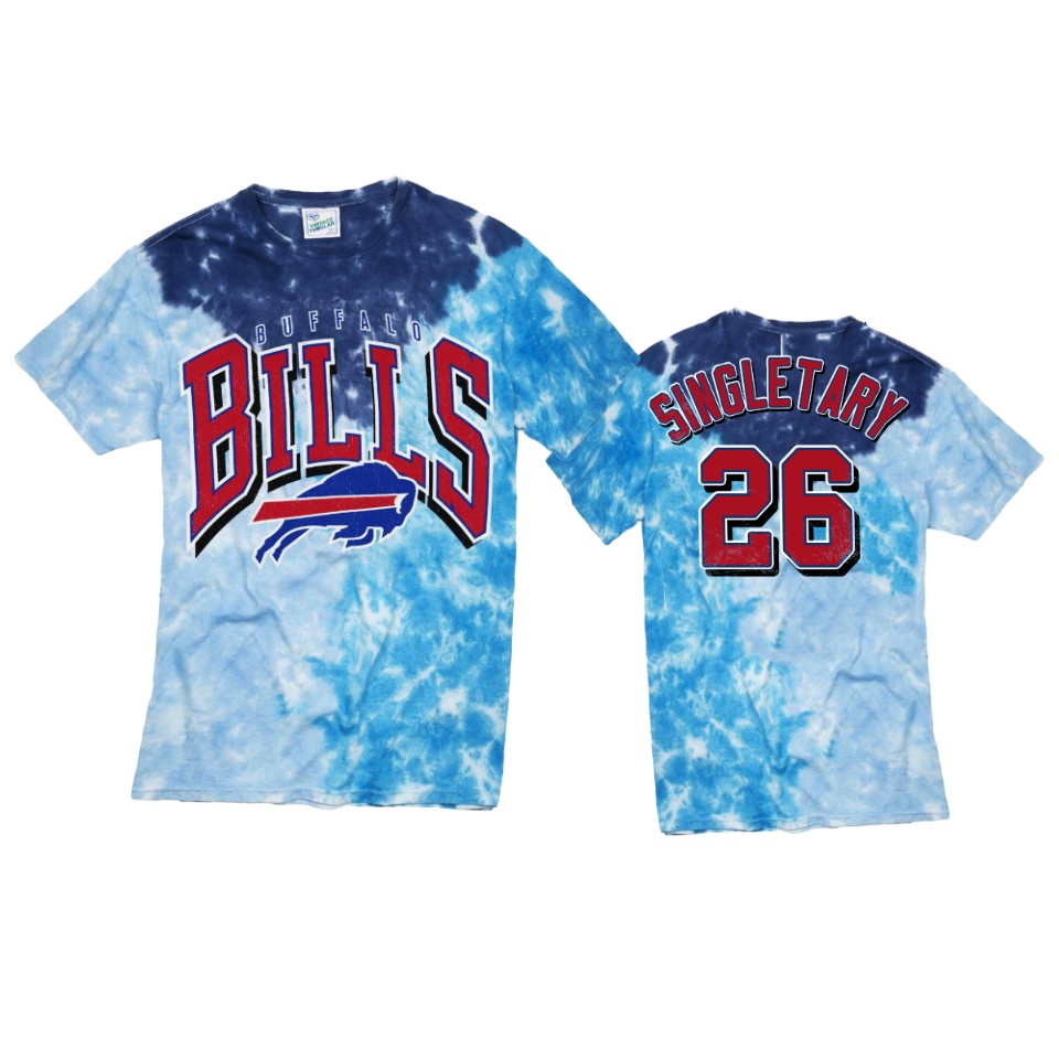bills devin singletary royal tri dye t shirt