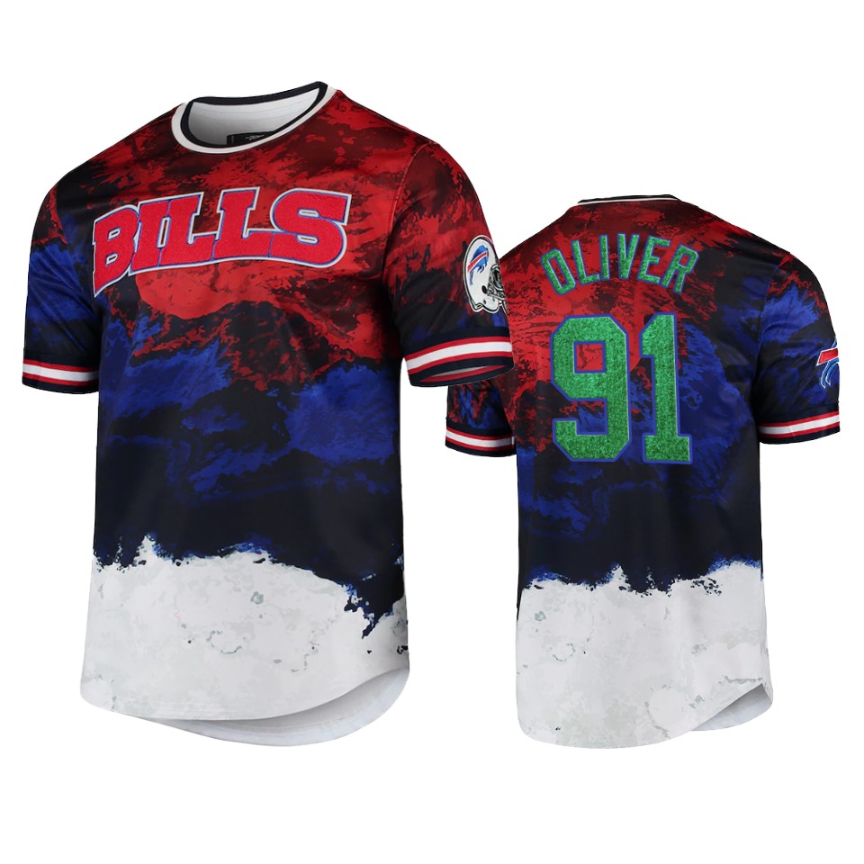 bills ed oliver navy red americana dip dye t shirt