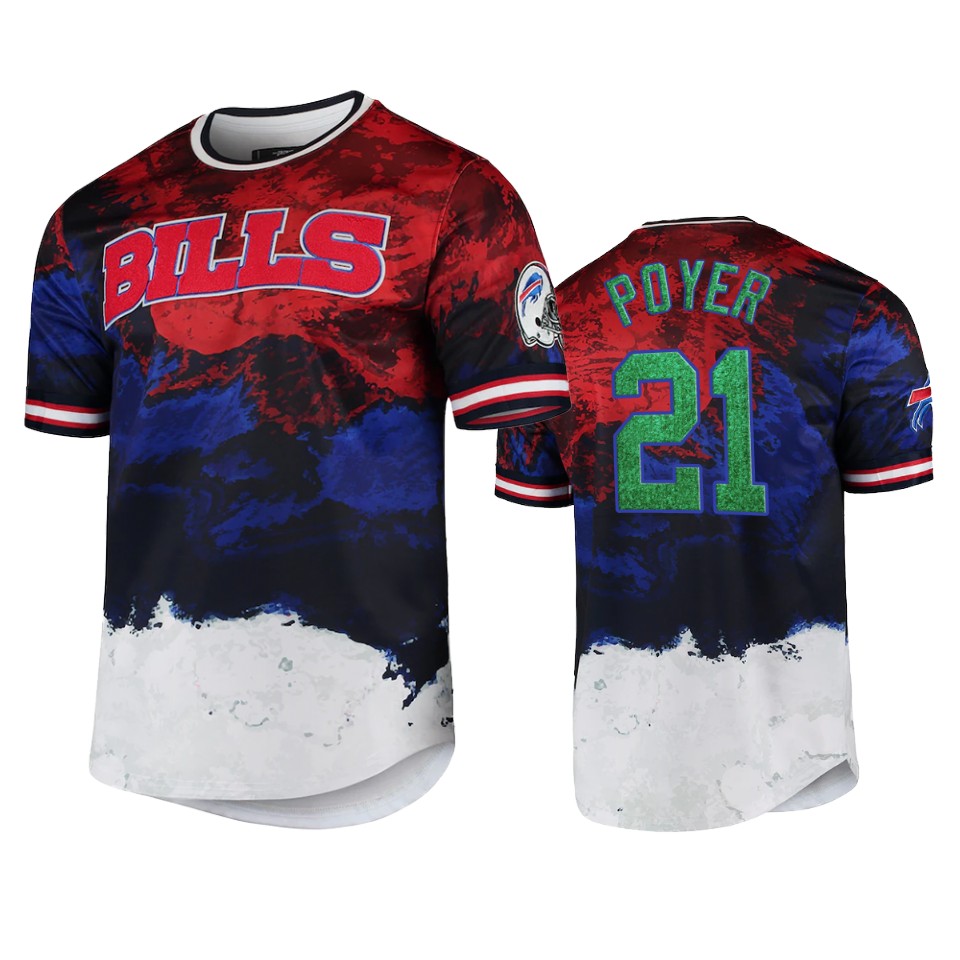 bills jordan poyer navy red americana dip dye t shirt