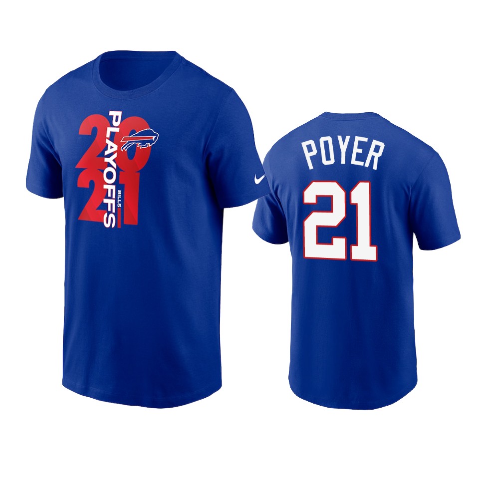 bills jordan poyer royal 2021 nfl playoffs t shirt