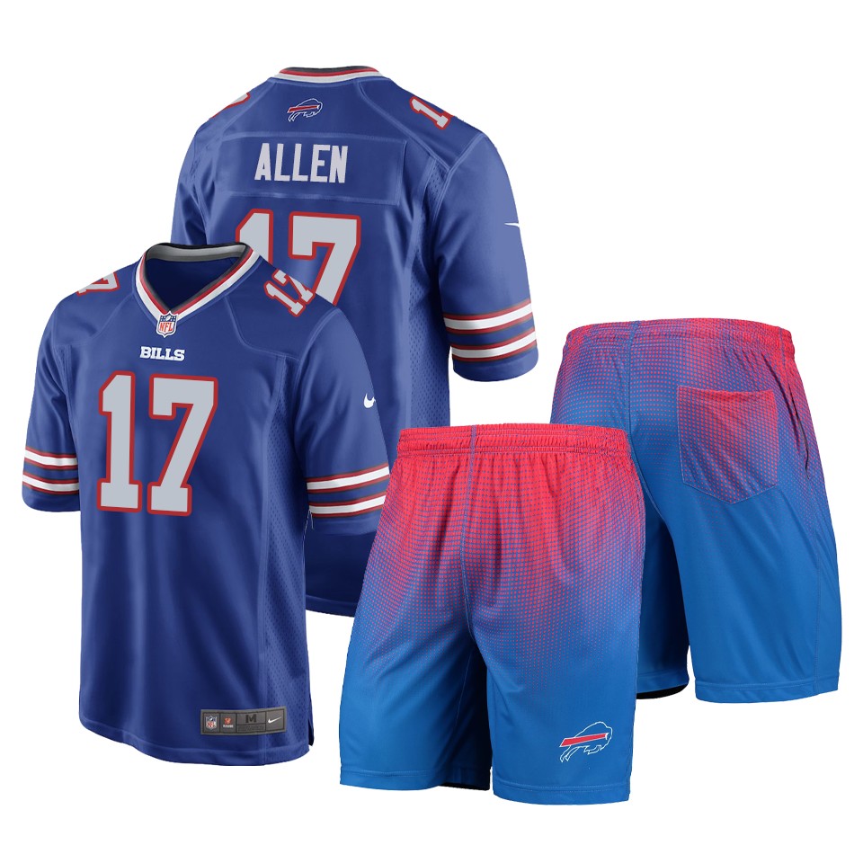 bills josh allen royal game shorts jersey