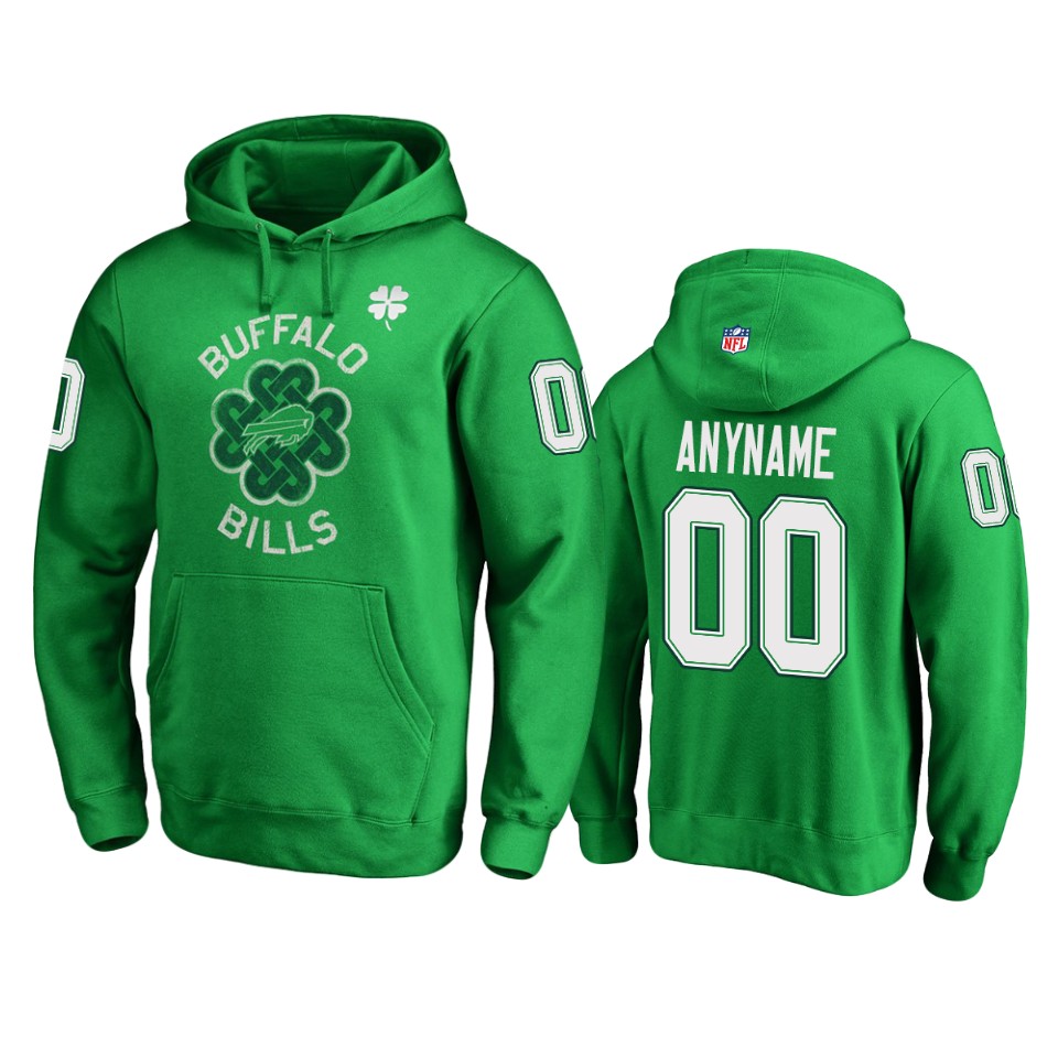 bills kelly green custom st. patrick's day hoodie