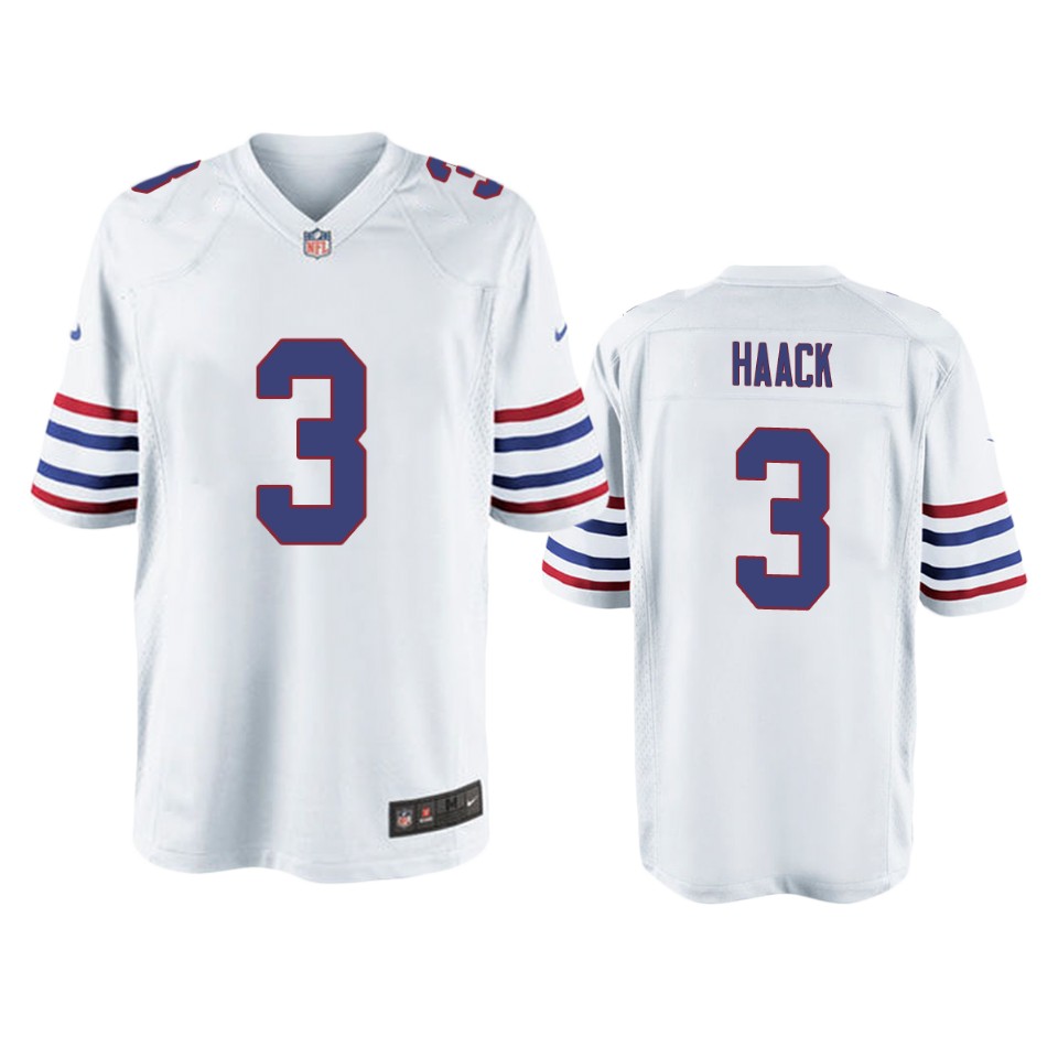 bills matt haack white alternate game jersey