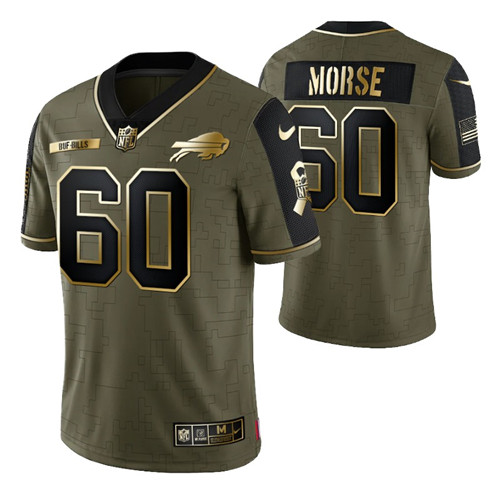 bills mitch morse 2021 salute to service golden limited jersey olive men