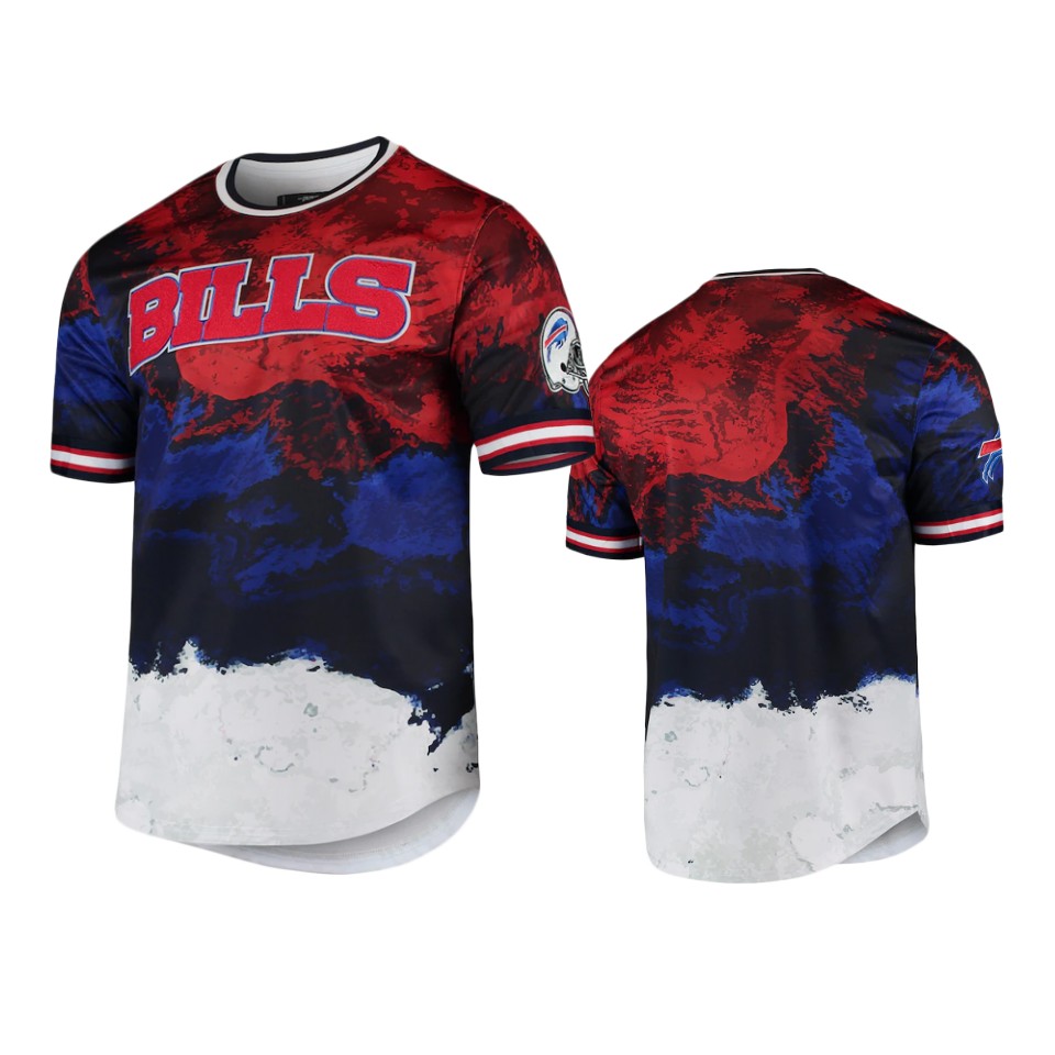 bills navy red americana dip dye t shirt