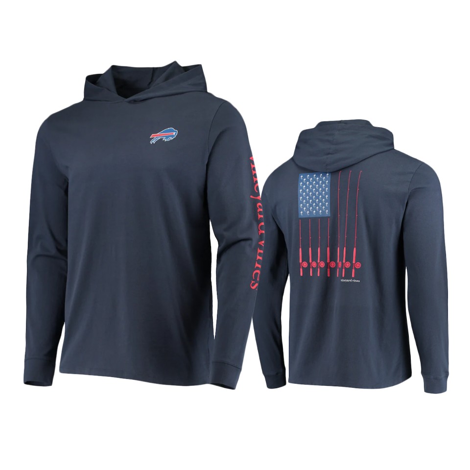 bills navy vineyard vines hoodie long sleeve t shirt