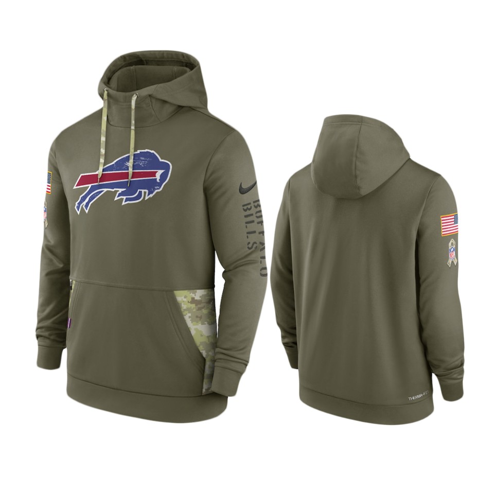 bills olive 2022 salute to service therma hoodie