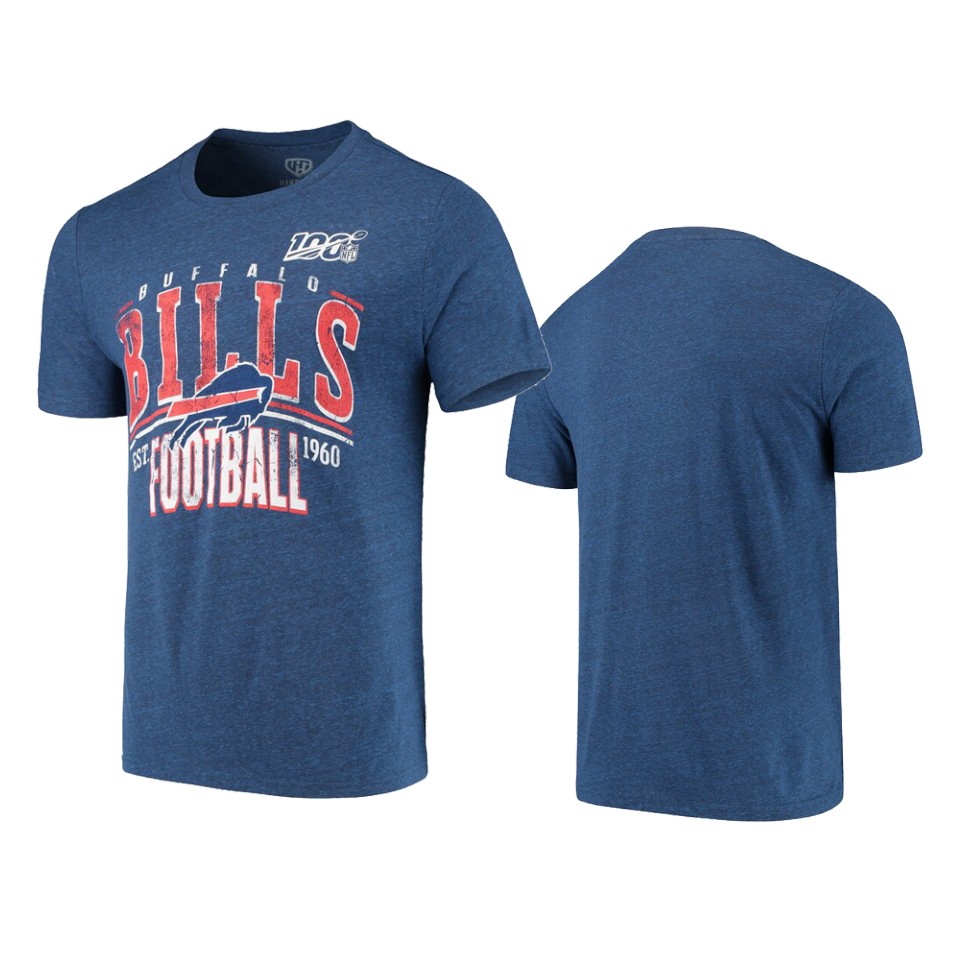 bills royal 100th season championship tri blend tee