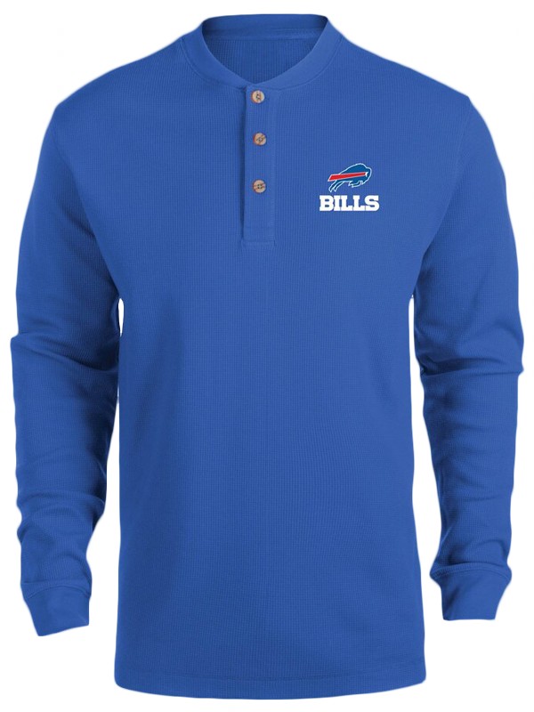bills royal maverick thermal henley t shirt